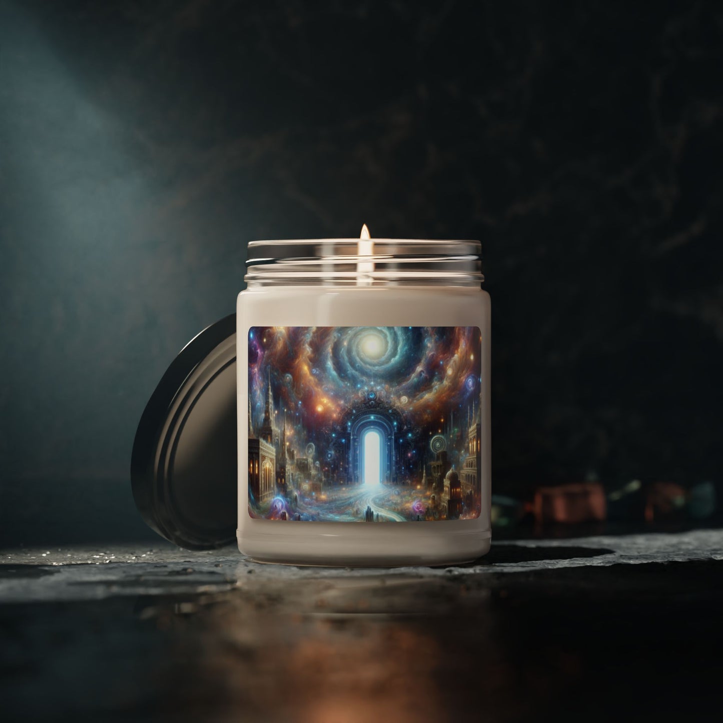 Celestial Vortex City Candle | Scented Soy Candle, 9oz | Gift for Fantasy Lovers | π Fantasy-themed soy candle