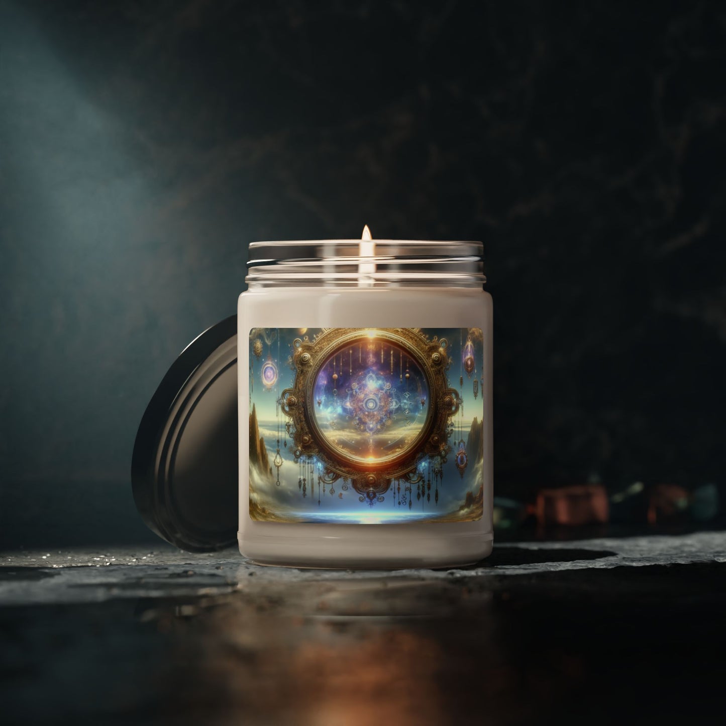 Shadowy Realm Fortress Candle | Scented Soy Candle, 9oz | Gift for Fantasy Lovers | π Fantasy-themed soy candle