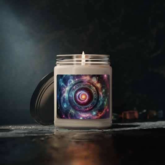 Spiraling Cosmos Galaxy Candle | Scented Soy Candle, 9oz | Gift for Fantasy Lovers | 🌟 Fantasy-themed soy candle