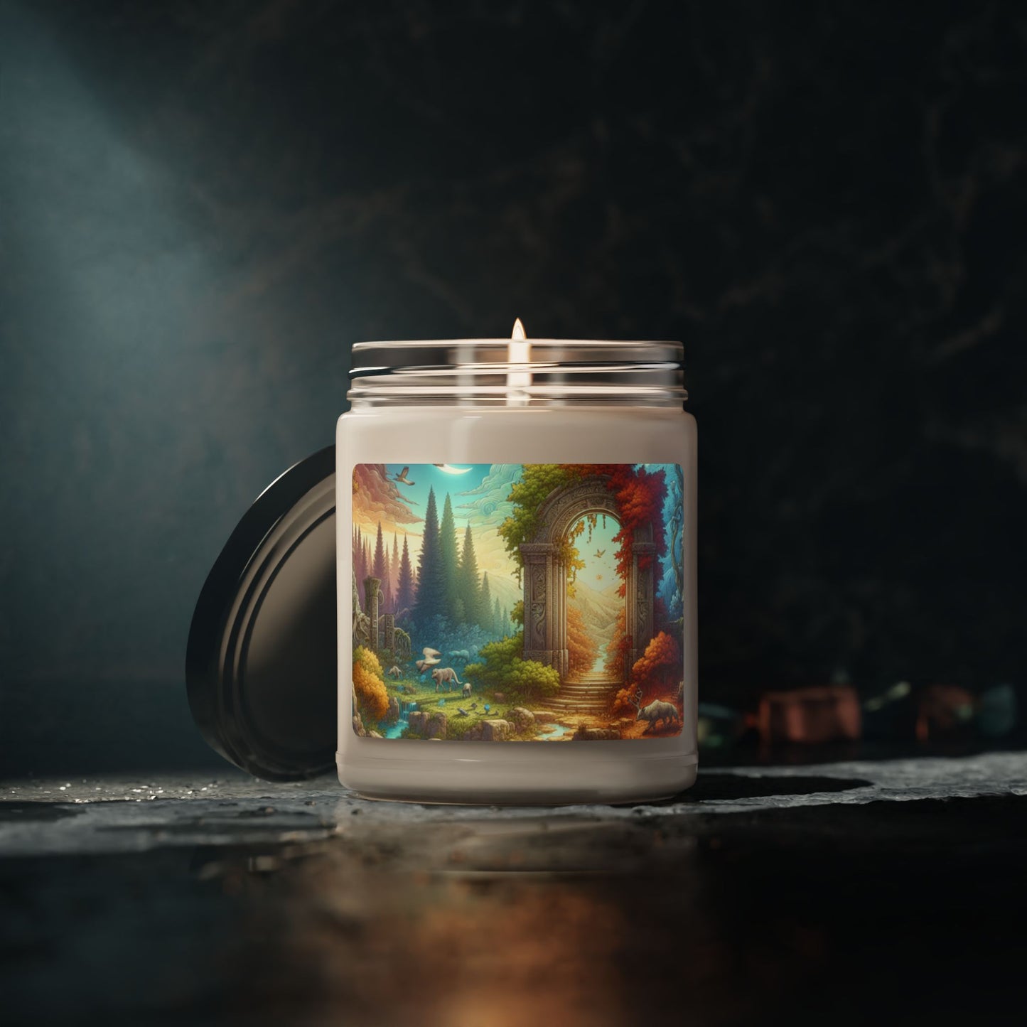 Eerie Realm Candle | Scented Soy Candle, 9oz | Gift for Fantasy Lovers | 🌟 Fantasy-themed soy candle