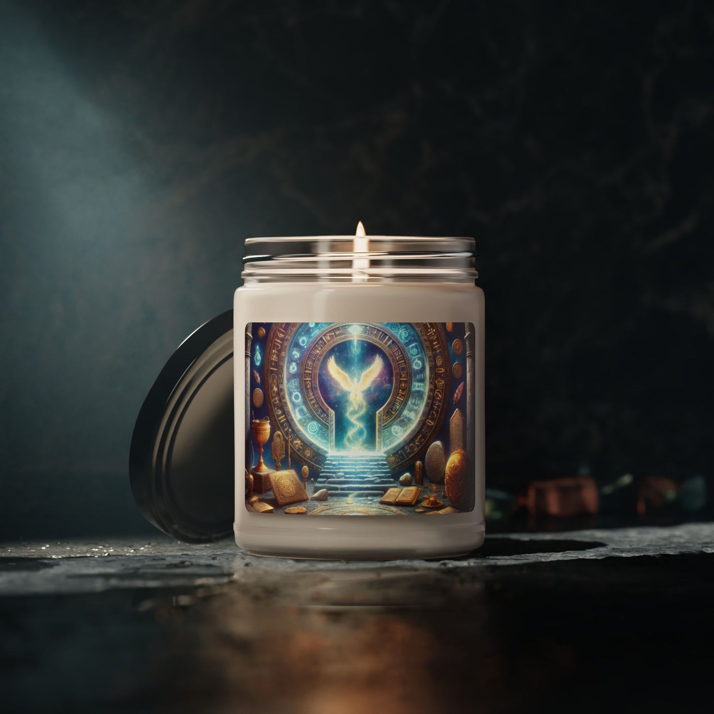 Phoenix Gateway Soy Candle | Scented Soy Candle, 9oz | Gift for Fantasy Lovers | 🌟 Fantasy-themed soy candle