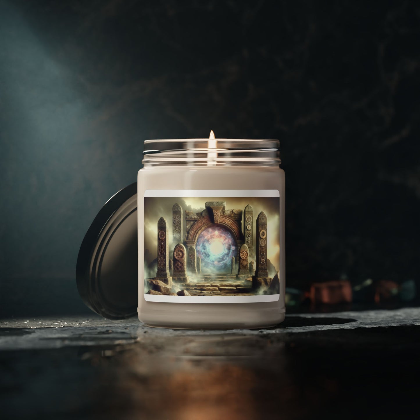 Shadowy Realm Castle Candle | Scented Soy Candle, 9oz | Gift for Fantasy Lovers | 🌟 Fantasy-themed soy candle