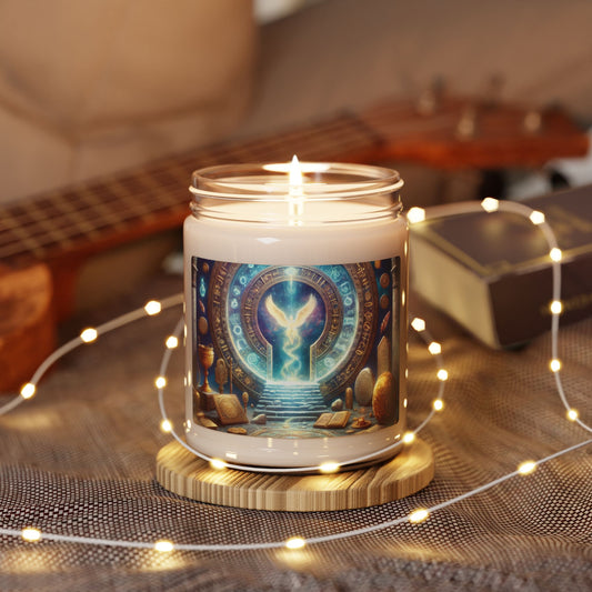 Phoenix Gateway Soy Candle | Scented Soy Candle, 9oz | Gift for Fantasy Lovers | 🌟 Fantasy-themed soy candle