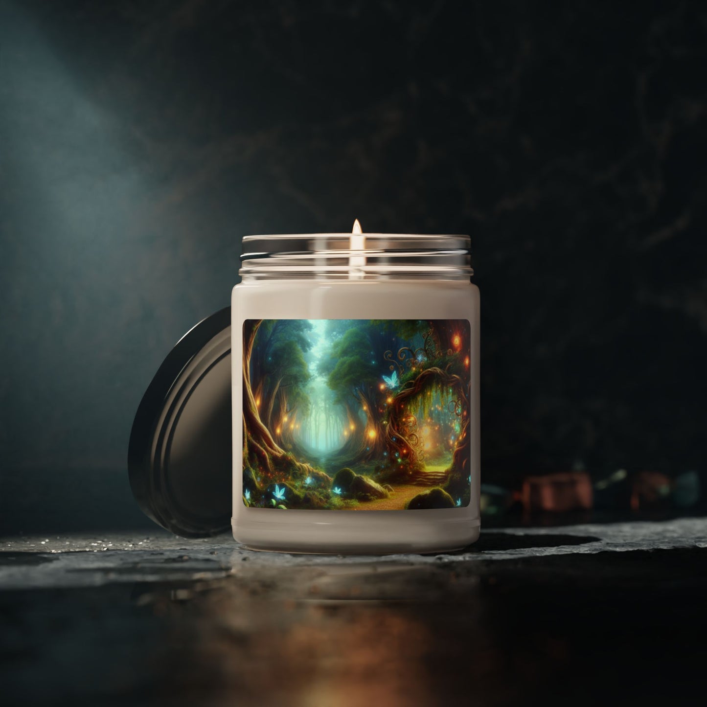 Glowing Forest Pathway Candle | Scented Soy Candle, 9oz | Gift for Fantasy Lovers | 🌟 Fantasy-themed soy candle