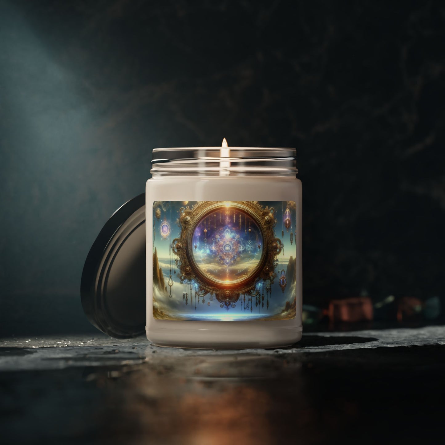 Shadowy Realm Fortress Candle | Scented Soy Candle, 9oz | Gift for Fantasy Lovers | 🌟 Fantasy-themed soy candle