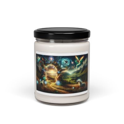 Mythical Creatures Glow Candle | Scented Soy Candle, 9oz | Gift for Fantasy Lovers | 🌟 Fantasy-themed soy candle